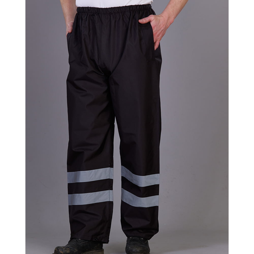 Safety Workwear Polyester Pants Yoko Hi-Vis Mens Waterproof Overtrousers HVS461 