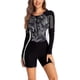 thumbnail image 1 of Traje de baño de una Pieza para Mujer Traje de Neopreno de Manga Larga para Mujer Traje de baño Atlético Surf Buceo Traje de baño con Cremallera Frontal Traje de baño Wanke, 1 of 4