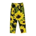 thumbnail image 4 of Xecao Sunflowers In Vintage Women's Straight Lounge Pajama Pants: The Epitome of Relaxed Sleepwear, 4 of 9