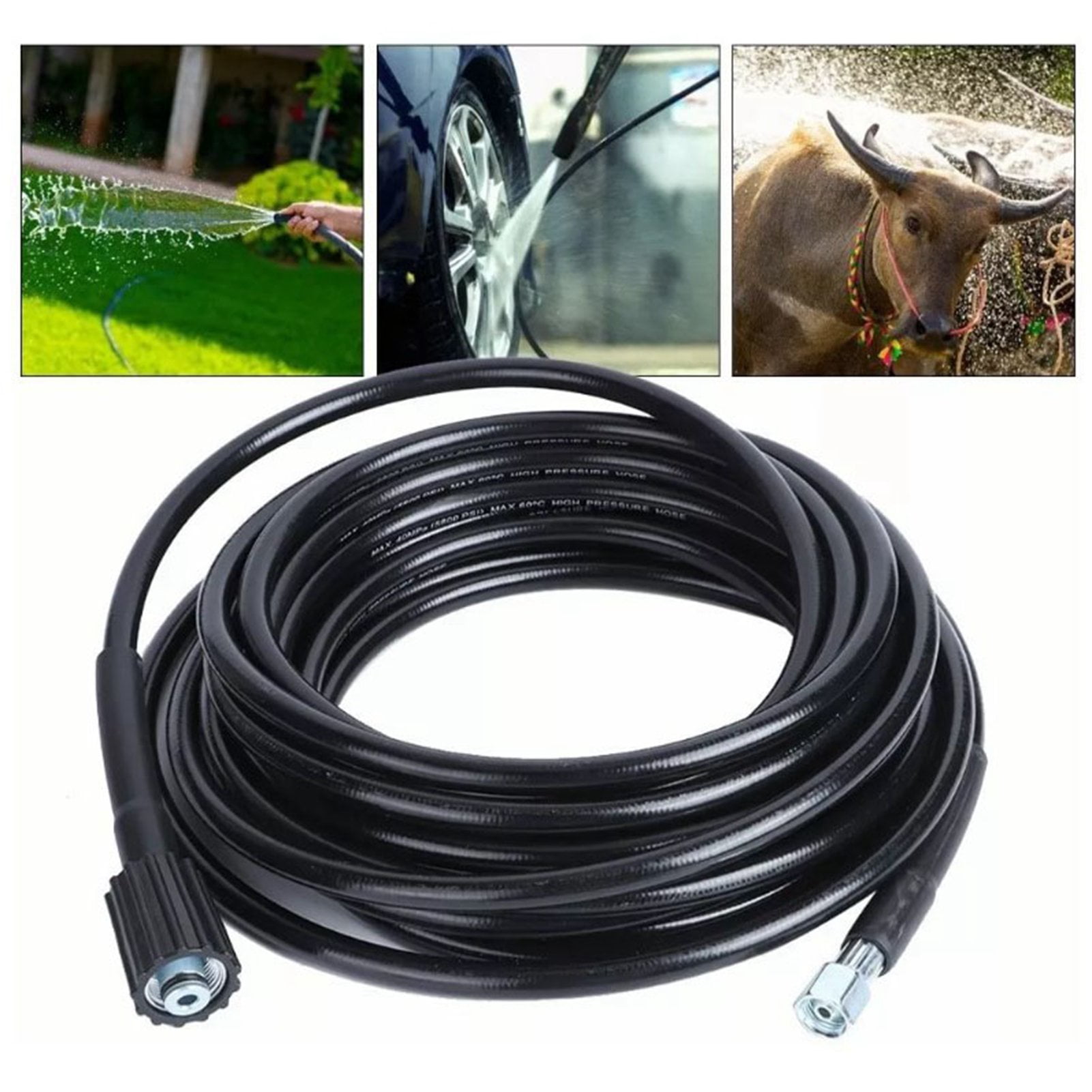 HetayC Washer Tube,Garden Hose,High Pressure Water Hose Rubber Flexible