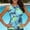Green, variant on Women's High Neck Tankini Top - Halter Tie Dye Print Swim Top, Tummy Control Modest Bathing Suit Top for Beach & Pool (S-XXL)
