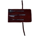 thumbnail image 2 of Viking Traders Hand-Forged Blacksmith Medieval Dining Hall Eating/Feasting Utensils set of 3 Piece Functional Fork Knife and Spoon Medieval Eating Set, with genuine leather pouch for easy carrying., 2 of 5