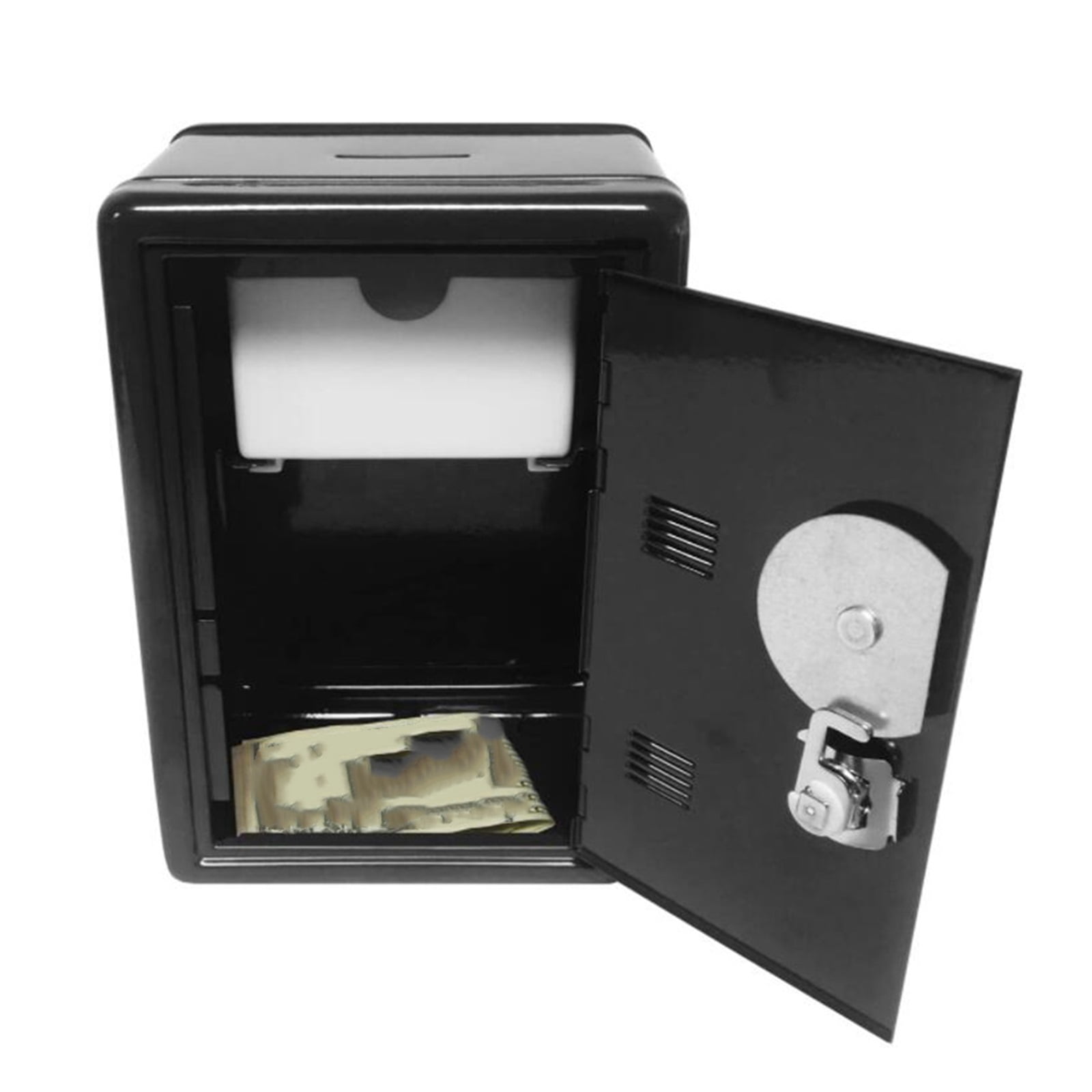 Safe Box Organizer Iron Desk Decorative Box , Bank Mini Cabinet Safe Box ,House, Apartment, Office Key Storage