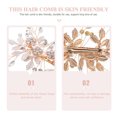 thumbnail image 2 of Shisuyan Rhinestone Hair Combs Bridal Hair Comb Golden Alloy 1Set 5.5x3x0.4In, 2 of 8
