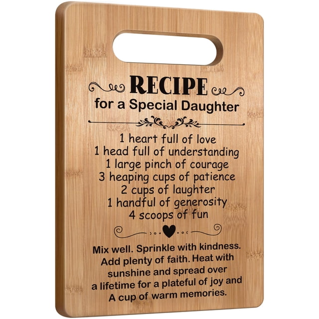 Tabla de cortar "Vida Ocupada en Juegos" Regalo para Hija de Mamá y Papá