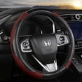 thumbnail image 3 of Volante de coche de negocios de fibra de carbono deportivo sin anillo interior banda elástica cubierta de mango de cuero elástico, 3 of 5