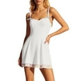 thumbnail image 1 of Minivestido corsé de verano para mujer - Sin mangas, sin espalda - Dobladillo con volantes - Tirantes con lazo - Fiesta/club - S-XL, 1 of 5