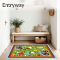 thumbnail image 3 of ODIKA 2'x3' Machine Washable Non-Slip Area Rug, Whimsical Tractors and Barnyard Friends Playful Pasture High Traffic Rug with Pad, Green, 682728, 3 of 8