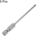 thumbnail image 3 of MKEUDQ-5pcs #2 Phillips Screwdriver Bit PH2 1/4" Hex Shank 12" (300mm) Long Magnetic S2 Steel Industrial Grade Screw Driver Bit Cross Head Electric Drill Bits 0.197" (5mm) Rod, 3 of 4