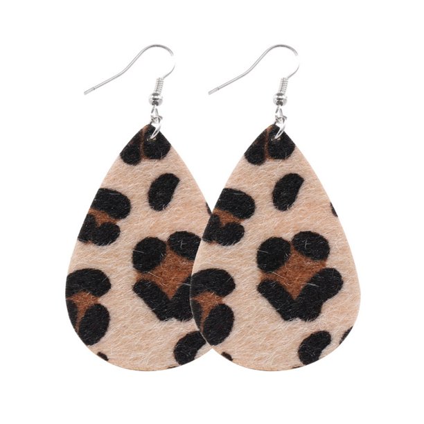 Sonducket Pendientes con estampado de leopardo, accesorio de moda encantador, adorno de joyería para mujer, colgante de oreja de gota de agua de doble Ropa, zapatos y accesorios Miscelánea Tipo 5 Sonducket AP010091-05