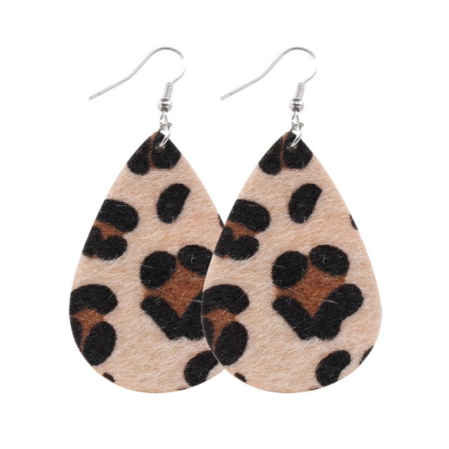 Sonducket Pendientes con estampado de leopardo, accesorio de moda encantador, adorno de joyería para mujer, colgante de oreja de gota de agua de doble Ropa, zapatos y accesorios Miscelánea Tipo 5 Sonducket AP010091-05