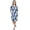 Blue, variant on Bimba Women Rayon Blue Sleepshirt Short Sleeve Geometric Print Sleepwear Dress - 4