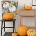 thumbnail image 5 of Vintage White Pumpkin Chair Covers Set of 8 Daisy Leaf Chair Back Covers Stretch Removable Washable Slipcovers Protector for Dining Room Kitchen Party Decor, 5 of 5