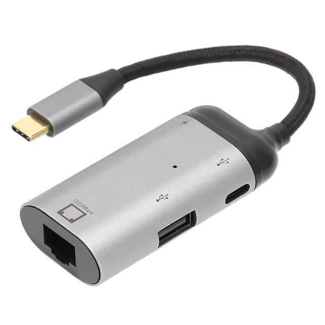 Adaptador USB A Ethernet, PD Fast Charge 3 EN 1 Adaptador de Ethernet USB C Para Para OS X/iOS para