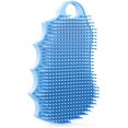 thumbnail image 1 of wonima11 Silicone Body Scrubber Silver-Infused Dual-Sided 3-in-1 for Shower, Body Cleaning+Massage+Exfoliator Body Brush Buffer for Men and Women, Silicone Loofah, Non-Slip Handle (Sky Blue), 1 of 1
