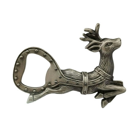 

Elk Beers Bottle Opener Supplies Ornament Portable Barware Gift Zinc Alloy Durable Corkscrew for Birthday Home Beverage Kitchen Grape
