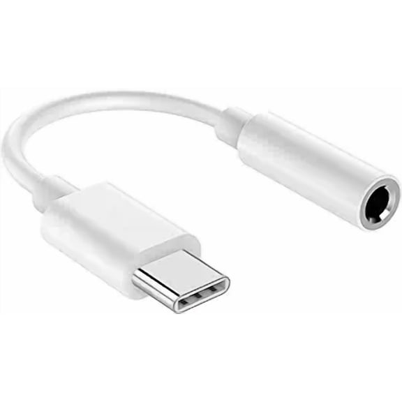USB C to 3.5mm Headphone Jack Adapter for iPhone 16 Pro Max/ 15 Pro/ 15, USB C to Aux Audio Dongle Cable Cord Compatible with iPad Pro/Galaxy S24 S23 Ultra/Pixel 9 - White