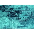 thumbnail image 1 of Ahgly Company Machine Washable Indoor Rectangle Oriental Turquoise Blue Industrial Area Rugs, 2' x 3', 1 of 4