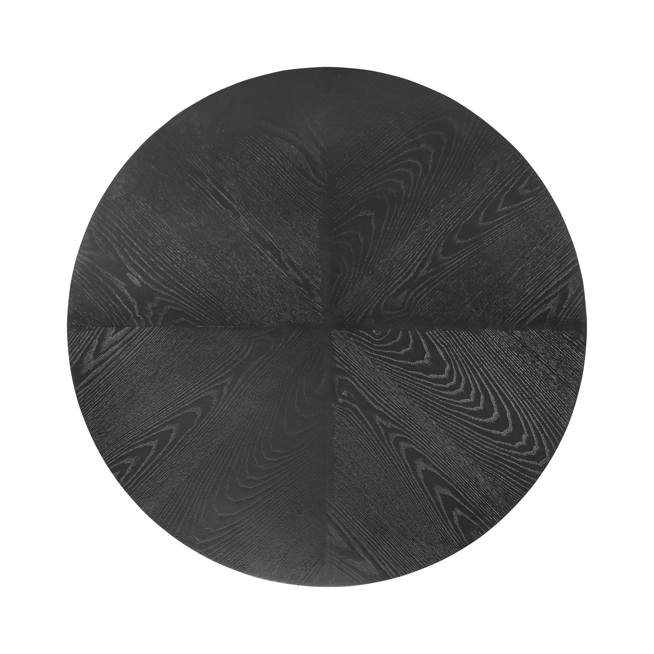 Christopher Knight Home 36.6"H Modern Round Counter Height Dining Table, Iron Fluted Base, Black