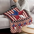 thumbnail image 3 of Independence Day Blanket Soft Cozy Warm Twin Blanket for Bed, Plush Fuzzy Flannel Fleece Blankets for Sofa, U.S Flag Stars Red White Striped Throw Blankets for Couch, Gifts for Men, 60"x80", 3 of 9