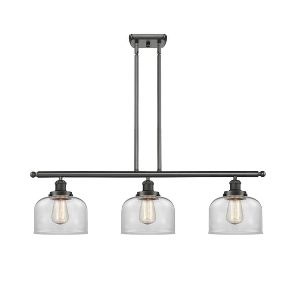 916-3I-OB-G72-LED-Innovations Lighting-Large Bell-10.5W 3 LED Island in Industrial Style-36 Inches Wide by 11 Inches High   Oil Rubbed Bronze Finish