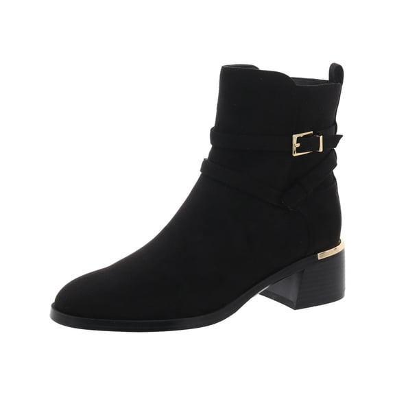 Calvin Klein Womens Jasen2 Zipper Faux Suede Ankle Boots