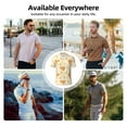 thumbnail image 5 of Qokaie Squirrel And Leaves Drawing Men’s Polo Shirts – Premium Pique Breathable Classic Polo Shirt – Stylish Short Sleeve Polo with 3-Button Placket-Medium, 5 of 6