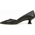 thumbnail image 3 of Franco Sarto Womens Darcy Pointed Toe Kitten Heel Pump Black Leather 7.5M, 3 of 5