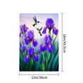 thumbnail image 4 of Amhnf Purple Iris And Hummingbirds Garden Flag For Home Outdoor Garden Yard Decor 12x18 inch, 4 of 5