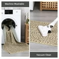 thumbnail image 5 of Hallway Runner Rug 2x6 Feet Print Braided Washable Runner Rug, Non-Slip Stain Resistant Area Rug Farmhouse Solid Printed Weaving Kitchen Mat Entryway Carpet Rug for Bedside, Beige, 5 of 7