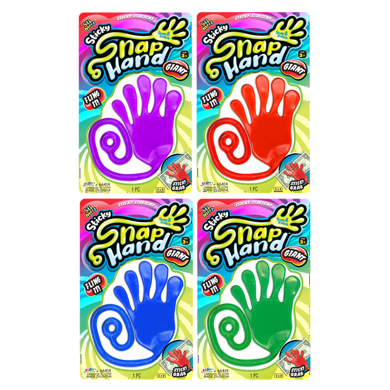 JA-RU Slim-Eez Stretchy Sticky Giant Snap Hand, 4 Colors May Vary