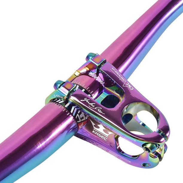 Vástago de de montaña de 31,8 mm, abrazadera de barra de 28,6 mm, accesorios de manillar de vástago hueco de aleación ligera y resistente DYNWAVEMX Reemplazo de vástago de bicicleta de montaña