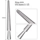 thumbnail image 2 of Herramienta de medición de calibre de anillo, mandril de anillo de aluminio y medidores de dedo (juego de herramientas de medición de anillo de metal), 2 of 5