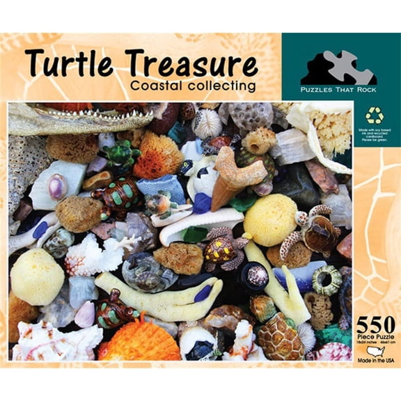 Turtle Treasure - Coastal Collecting - 550 Piece Jigsaw Puzzle