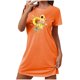 thumbnail image 2 of Camisón corto de mujer, vestido de largo medio con estampado de moda, camisón corto extragrande de mujer, camisón de manga corta con estampado de pecho a la moda, camisón de mujer, 2 of 5