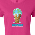 thumbnail image 4 of Inktastic Keep It Cool Melting Earth Ice Cream Cone Women's T-Shirt, 4 of 5