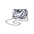 thumbnail image 3 of Luxe Faux Fur 676685047861 Faux Fur Clutch - Zebra, 3 of 5