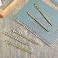 thumbnail image 3 of 26 PCS Metallic Pens Slim Ballpoint Pens Black Ink 1 mm Medium Point Retractable Pens for Students Teachers (Gold), 3 of 5