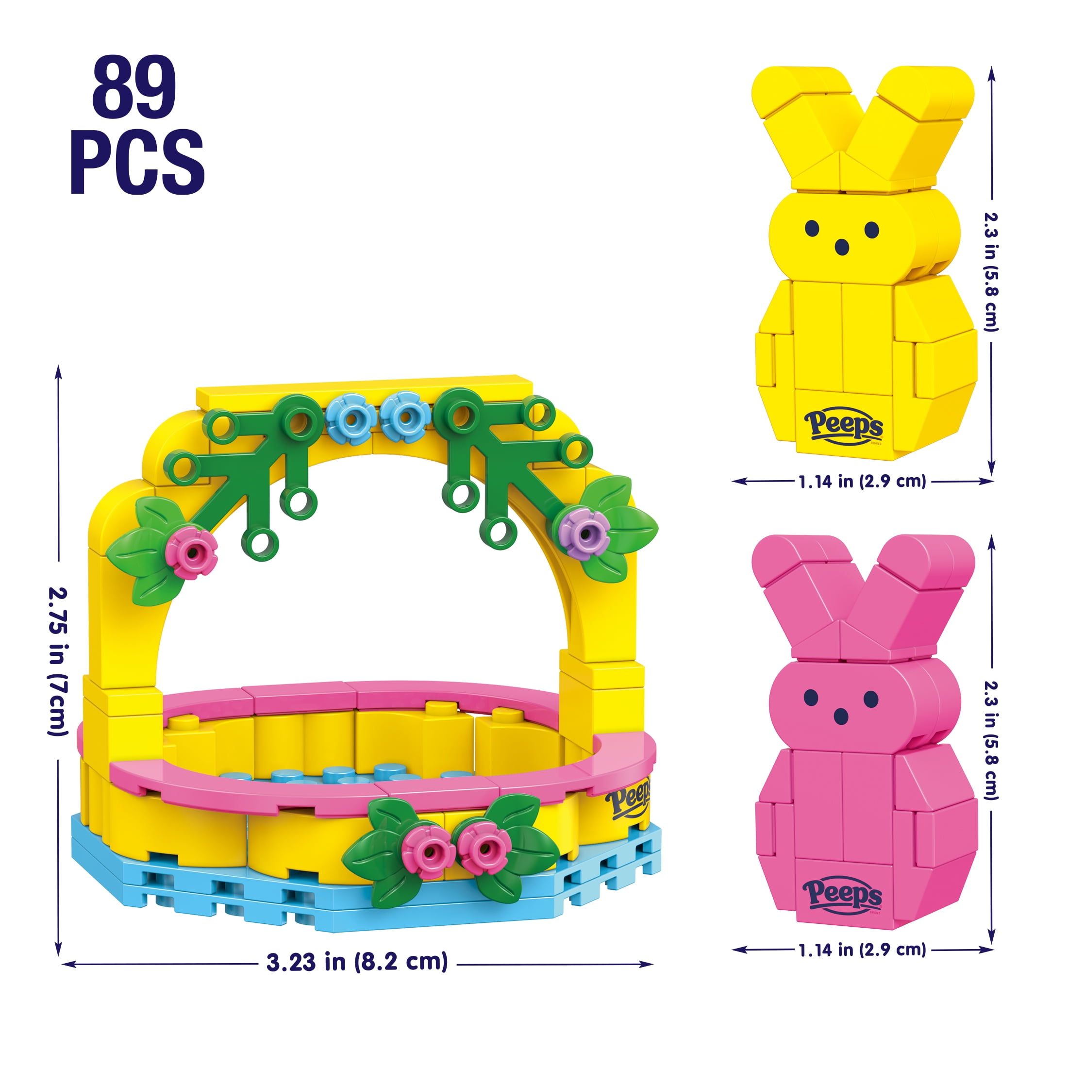 Brickcraft Peeps Easter Basket Pink & Yellow Brick Building Kit