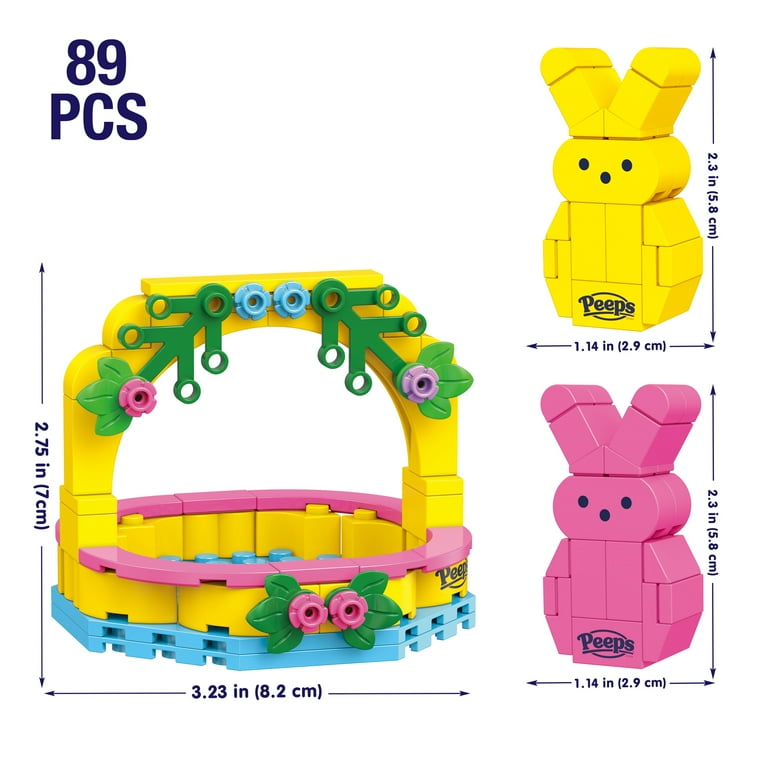 Brickcraft Peeps Easter Basket Pink & Yellow Brick Building Kit