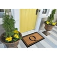 thumbnail image 4 of A1HC Black/Beige 18 in x 30 in Front Door Mat Coir PVC Classic Border Entryway Mat Heavy Duty Boot Scrapper Monogrammed Doormat, 4 of 7