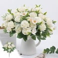 thumbnail image 1 of Ramo de rosas artificiales flores falsas para decoraciones de boda y arreglos florales para el hogar, 1 of 6