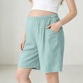 thumbnail image 6 of Bixock Women Maternity Shorts High Waisted Drawstring Wide Leg Workout Loose Pregnancy Pants Breathable Summer Casual Pants Maternity Clothes, 6 of 6