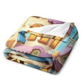 thumbnail image 3 of Cartoon Birthday Cake for Women Men Kids Flannel Throw Blankets Soft Fuzzy Lightweight for Home Decor Couch Bed Sofa, 3 of 7