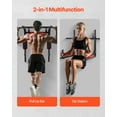 thumbnail image 5 of Wall Mounted Pull Up Bar Dip Station Combo, Heavy Duty Steel Construction, 440 lbs Capacity - All-in-One Home Fitness Training Equipment for Pull Ups and Dips, 5 of 11