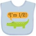 thumbnail image 3 of Inktastic Half Birthday 1/2 Boy Alligator Boys Baby Bib, 3 of 4