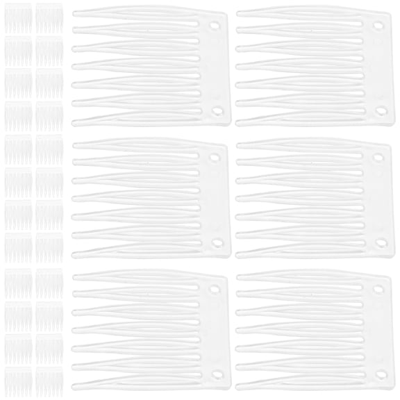 GOOHOCHY Wig Caps Clips for Firm Fixing Made of Durable Plastic Black Color 50pcs