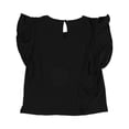 thumbnail image 2 of Playera básica con volantes bar III para mujer negro extra pequeña, 2 of 2