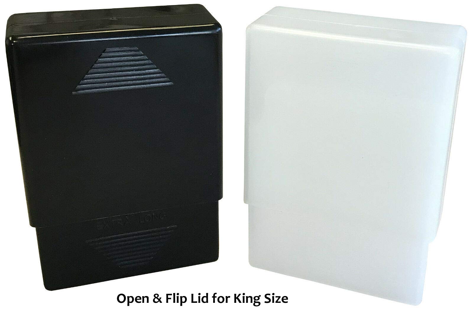 12 Pack Black Crush-Proof Plastic 2 Piece Cigarette Case For King & 100s - 3203
