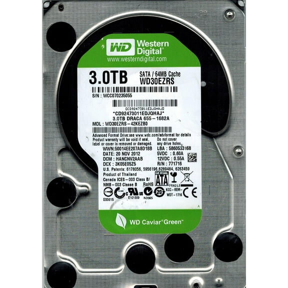 Western Digital WD30EZRS-42KEZB0 3TB DCM: HANCNV2AAB